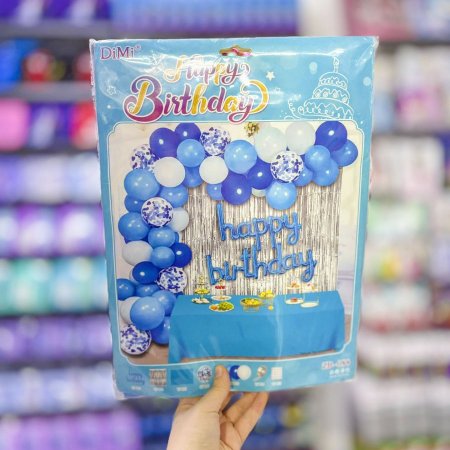 بكج بلالين عيد ميلاد ازرق